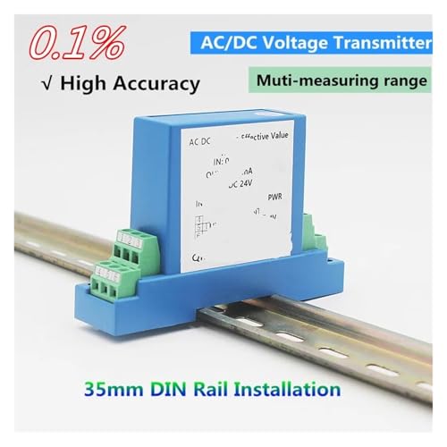 Transmisor de voltaje CA entrada 0-500V alimentado por DC24V con salida analógica de 0-10V 2