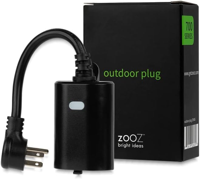 Zooz 800 Series Z-Wave Long Range Outdoor Single Plug ZEN05 800LR | Hub Required | Works with the Z-Box Hub, Home Assistant, and Hubitat