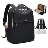GOLF SUPAGS Mochila Ordenador Portatil Mujer de 15.6 Pulgadas, Mochilas Casual Antirrobo Viaje para Trabajo Universidad y Viaje (Negro)