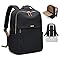 GOLF SUPAGS Mochila Ordenador Portatil Mujer de 15.6 Pulgadas, Mochilas Casual Antirrobo Viaje para Trabajo Universidad y Viaje (Negro)