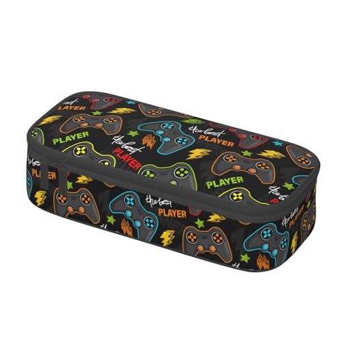 Image of Fun Game Gamer Controller Pencil Case Big Capacity Storage Pencil Pouch Stationery Bags With Zipper Portable Pen Holder Box Organizer For Boys Kids Student College School Office Supplies