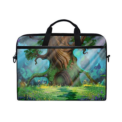 SIONOLY 15-15.4 inch Custodia per Laptop，Morning Forest Videogiochi Digital CG，Nuove Borse a Tracolla da Lavoro Portadocumenti a Cartella Messenger 15-15.4''