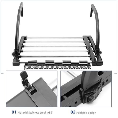 Étendoir à linge rétractable anti vent pour petit balcon et séchage extérieur - 4