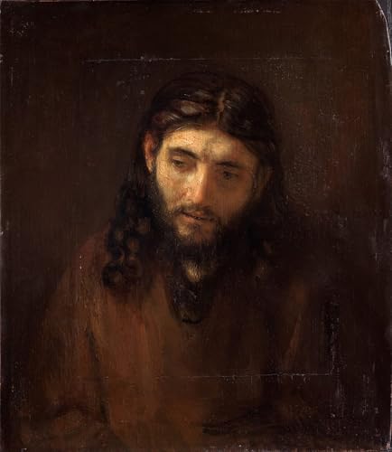 Peinture Tête du Christ de Rembrandt pour sublimer un mur vide salon 60x90