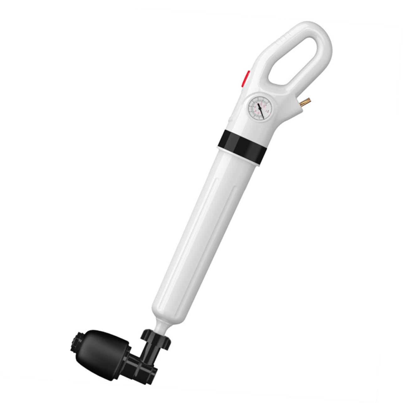 Desatascador de Desagüe Blanco Mango Ergonómico de Plástico para Eliminar Obstrucción de Inodoro y Limpiar Tuberías en Hogares y Baños