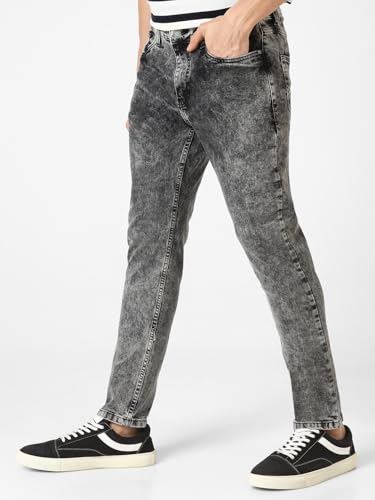Image of Urbano Fashion Men's Mid Rise Slim Fit Washed Jeans Stretchable