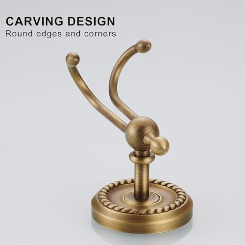 Image of Antique Bronze Robe Hooks for Bathroom Towel Hook Storage Hook Wall Mounted