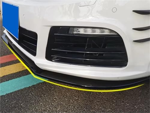 Diffuseur de pare-chocs avant aérodynamique et splitter noir brillant Golf 6 - 3