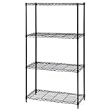 アイリスオーヤマ カラーラック メタルラック 4段 ブラック 防サビ加工 幅75×奥行35×高さ143cm ポール径19mm スチールラック サビに強い 本体 CMM-75144