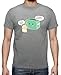 tostadora T-Shirt a Manica Corta Tostapane Grassetto da Uomo - Grigio Melange XL - RIF. 1017063-P