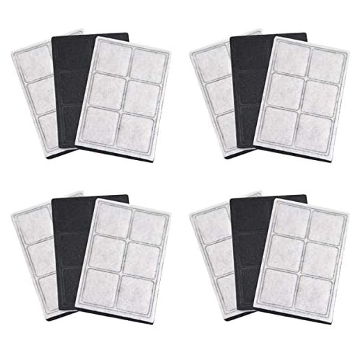 Pureup Water Fountain Filters Compatible Replacement for Drinkwell Platium Pet Dog Cat Fountain Premium Charcoal Filters 12 Pack