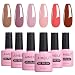 AIMEILI Soak Off UV LED Gel Nail Polish Multicolour/Mix Colour/Combo Colour Set Of 6pcs X 10ml - Kit Set 30