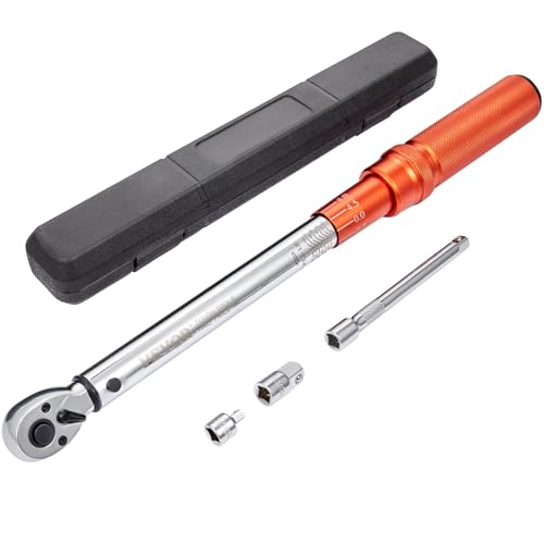 VEVOR 3/8-inch Drive Click Torque Wrench 10-80ft.lb/14-110n.m, Dual-Direction Adjustable Torque