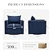 COLAMY Swivel Accent Chair Set of 2, 34 Inches Wide Upholstered Arm Chair with Plump Back Pillow, Modern Sofa Living Room Chair for Bedroom, Corner, Reading Nook-Blue