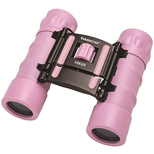 Tasco Essentials Roof Prism 168RBDP 10 x 25mm Roof Compact Clam, Pink