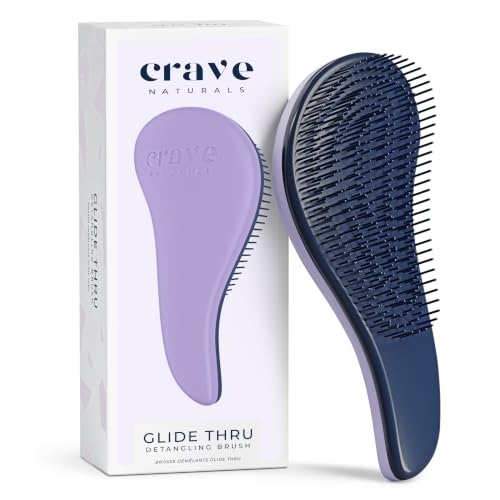 Crave Naturals Glide Thru Hair Brush - Detangler Brush for...