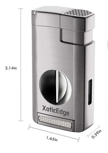 Encendedor Triple Llama con Cortador Integrado Plateado miniatura 6