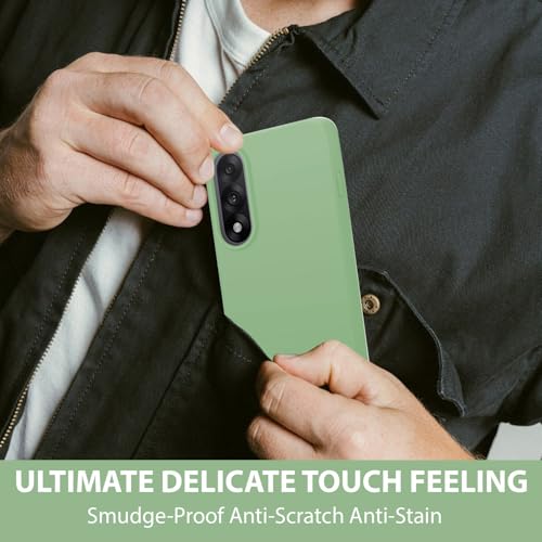 Image of LIRAMARK Liquid Silicone Soft Back Cover Case for OnePlus Nord 5 5G| Soft Micro-Fibre Lining Inside | Camera Protection Bump (Green)