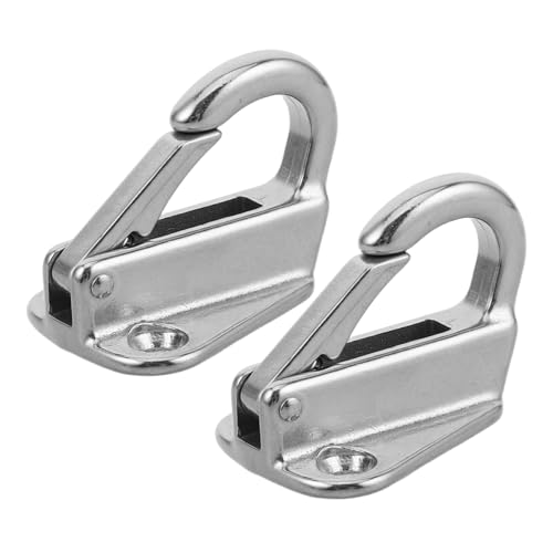 HANABASS 2 Pack Marine Hooks Heavy Duty Stainless Steel Snap Hooks Spring Load Industrial Grade for Boats Trucks Trailers