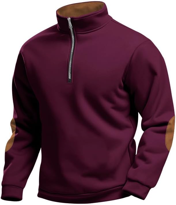 Men's Pullover Thermal Lined Long Sleeve Sweatshirt Winter Warm Casual Style for Vacation Travel Daily Comfort