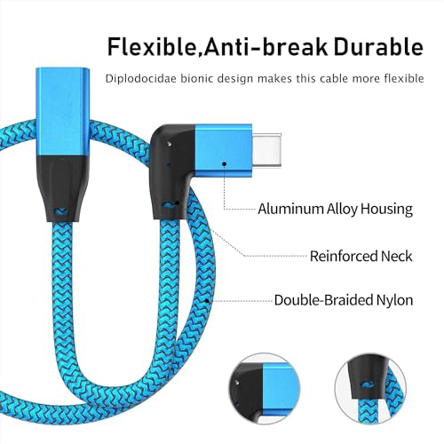 Image of Right Angle USB C Extension Cable 0.6FT,UseBean 90 Degree USB-C 3.1 Gen 2 10Gbps Male to Female Type C 4K Video Extender Cord,for USB C Hub /Dock,MacBook Pro /Air,iPad Pro 2020,Samsung,Nintendo Switch