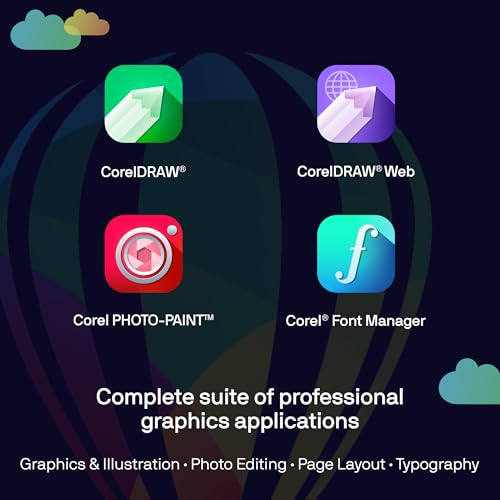 Image of CorelDRAW Graphics Suite | 1 Year Subscription | Graphic Design Software for Professionals | Vector Illustration, Layout, and Image Editing [PC /Mac Download]