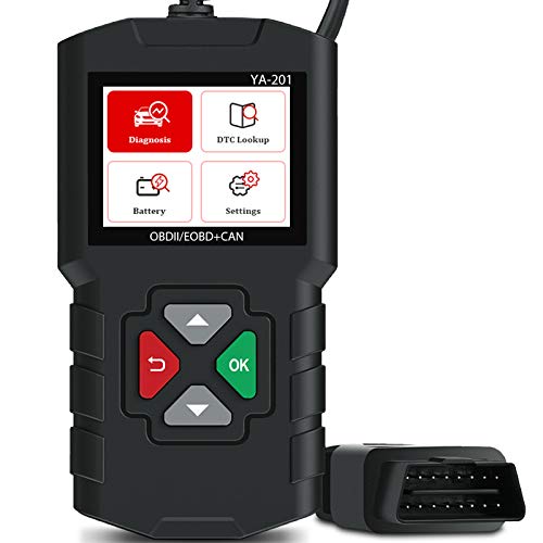 JDIAG OBD2 Scanner Enhanced Car Code Reader Check Engine Light OBDII CAN Diagnostic Scan Tool Universal for Vehicles After 1996 - Black