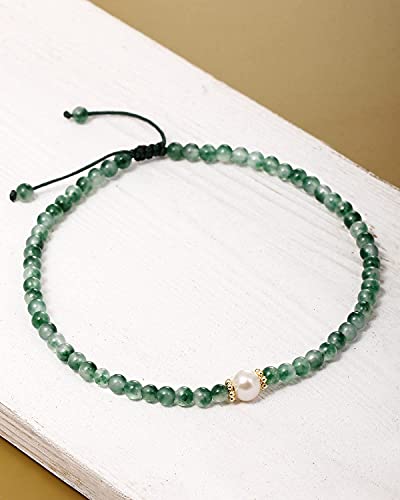 Xhuuu Moss Agate Anklet Bracelet For Women Beach Foot Jewelry Healing Crystal Bracelets For Womens Yoga Meditation Balance #TOP5