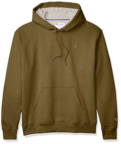 Champion mens Powerblend Fleece Hoodie Hooded Sweatshirt, Cargo Olive - Champion C, Large US