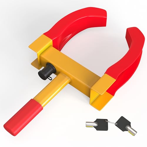 ViVo © Heavy Duty Wheel Clamp Lock Cars Trailer Caravan Security Anti Theft Car Locking Claw New Pro DIY Van Caravan Motorhome