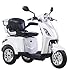 Scooter elettrico, veicolo,scooter per anziani ed disabili, Senior, Triciclo, Z-Tech Trilux ZT15 (ZT-15-A) con Differenziale 500 W 25 km/h - Bianco-