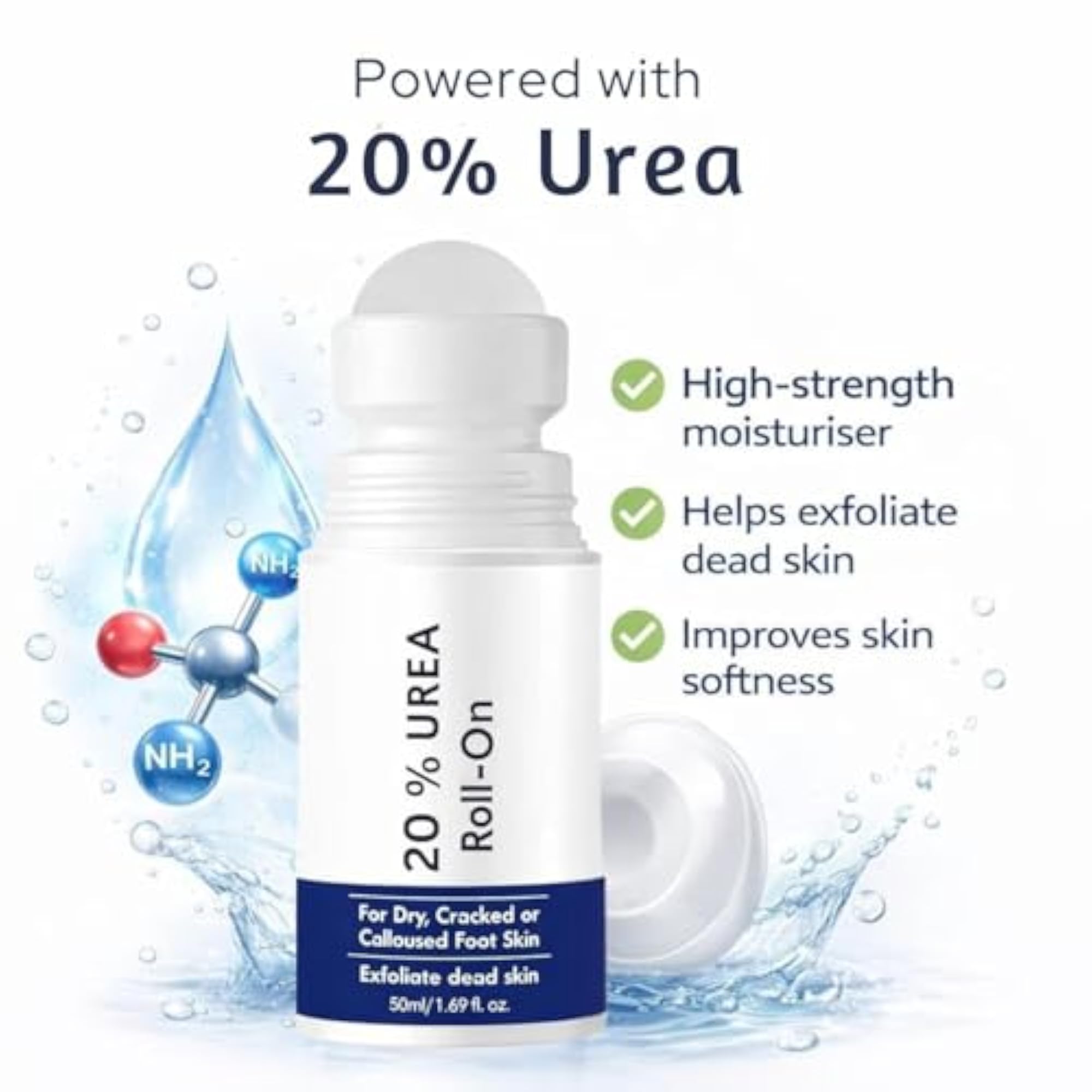 20% Urea Foot Cream Roll-On for Cracked Heels