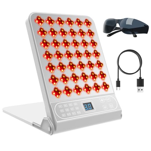 Pannello luminoso rosso portatile, 210 LED ad alte prestazioni, ideale per corpo, viso, occhiali protettivi extra inclusi