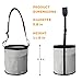 MIYABALA Horse Feed Bag, Nylon Mesh Grain Horse Feed Bucket with Adjustable Strap Comfortable Neck Pad Nose Pad and Waterproof Bottom (Grey 1P)