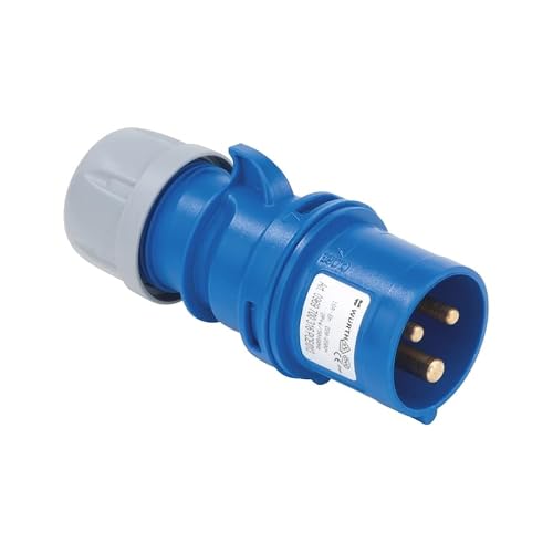 Würth CEE-Stecker 16A 230V 3-polig, 6h, IP44 – Robuster Industriestecker mit Schraubklemmen für Werâ€¦ – Miniatur