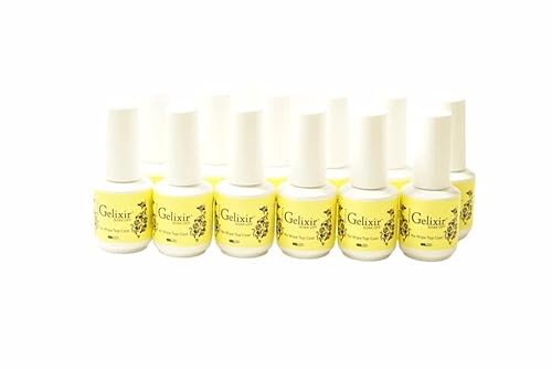 12 unidades Gelixir Gel Top Coat No Wipe 0.5 oz