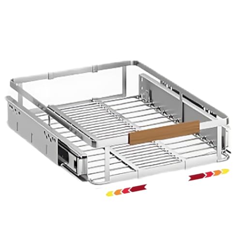 taiheis 11.8~18"x17.3" Pull Out Cabinet Organizer，1Pack Expandable Sliding Cabinet Shelves，Side Mounting