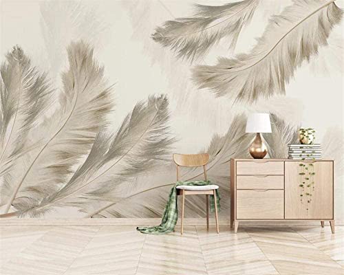 Murais 3D papel pintado arte bonita pena papel de parede decorativo papel de parede 3D autocolante sala de estar parede para quarto mural TV pano de fundo removível cartazes de par 140 x 70 cm