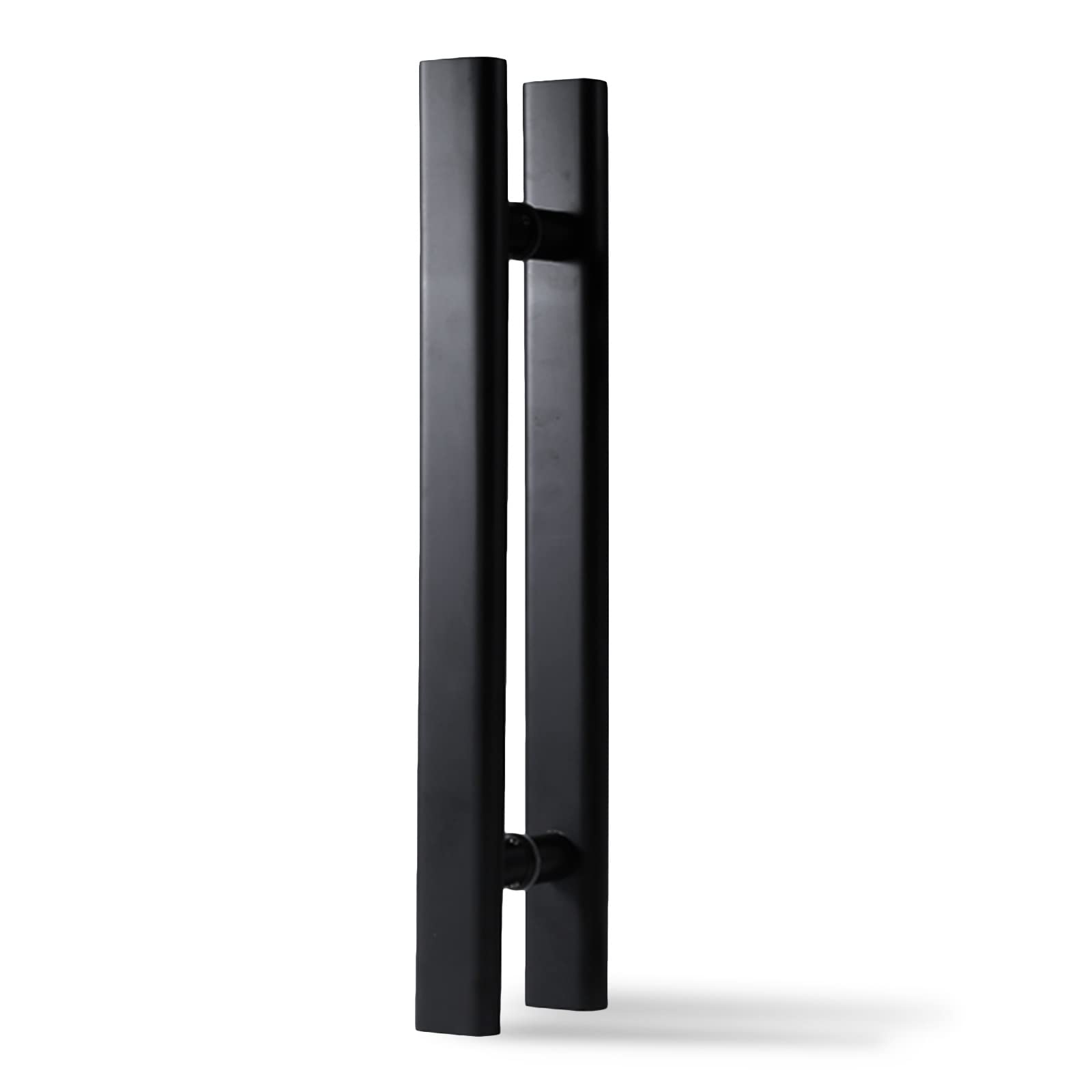 Heavy Duty Wooden Push Pull Door Handle with Screws,Sliding Door Handles Replacement, Long Door Hardware Pulls/Grab Bar Interior Exterior(Black,Length 180cm(71inch))