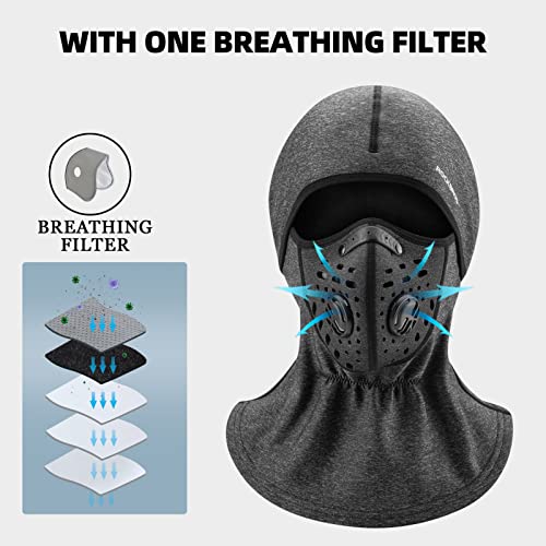 Rockbros Ski Mask Balaclava Winter Mask For Men Baclava Cold Weather Thermal Masks Cycling Grey #TOP2