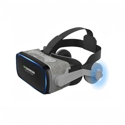 VRゴーグル スマホ用 ヘッドホン一体型 軽量設計 4.5〜6.5インチ対応 没入型映像視聴に最適 DMM・360度・YouTube動画対応 瞳孔間距離&焦点調整可能 近視対応 日本語説明書付き iPhone/Android対応 G07E