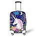 OSVINO Luggage Cover Washable Suitcase Cover Cute Cartoon Unicorn Durable Elastic Travel Suitcase Protector, Unicorn E, S(for 19