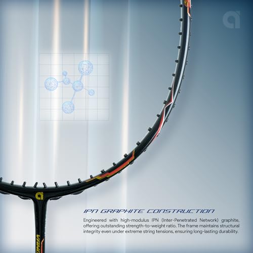 Image of Apacs Vanguard 11 Next Gen (Unstrung) | 38LBS Max Tension | Ultra PEF Shaft | (4U) Head Heavy Balance | Aero Dyna Frame | Made in Vietnam Badminton Racket with Cover (for Pros)