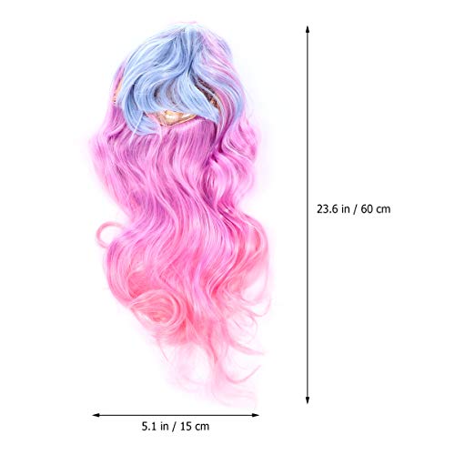 FRCOLOR Cabelo Comprido Encaracolado Ondulado Perucas Coloridas de Cabeça Cheia Perucas de Halloween