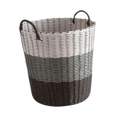 Sharplace Bathroom Woven Laundry Basket, Nursery Hamper, Toys Clothes Organizer, Washing Bin, PP Boho Storage Basket, S