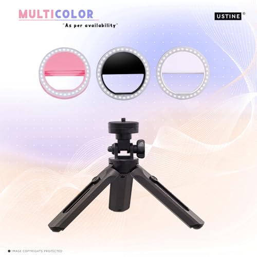 Image of Beginner Creator Kit | Mini Tripod Stand with 5-Level Height Adjustment + Rechargeable Selfie Ring Light | Best Budget Setup for Reels, YouTube Shorts & Video Recording (Basic Kit)