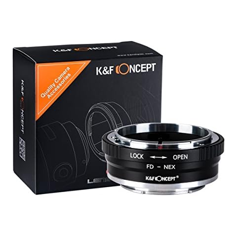 K&F Concept® FD-NEX II Kupfer-Bajonett Objektivadapter,Adapter Ring,Canon FD Adapter,Objektiv Adapterring für Canon FD Objektiv auf Sony Alpha NEX E-Mount Kamera Sony Alpha NEX-7 NEX-6 NEX-5N NEX-5 Cover