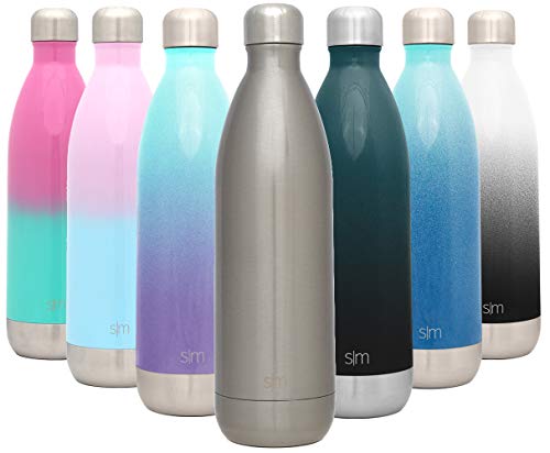 Simple Modern Stainless Steel Vacuum Insulated Double-Walled Wave Bottle, 34oz - Simple Stainless