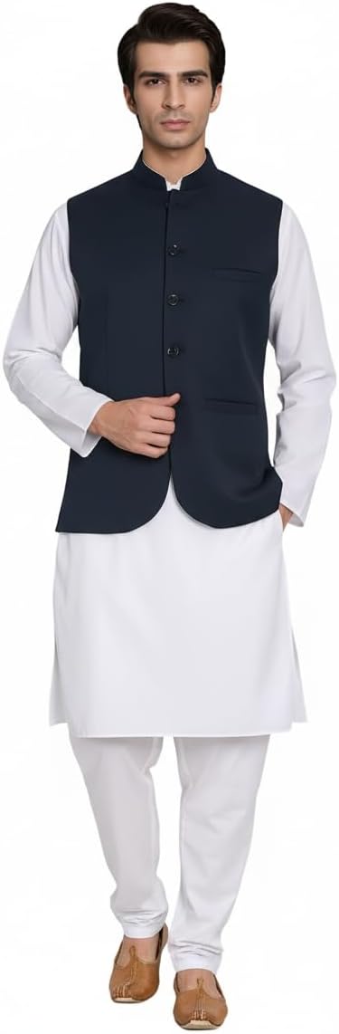 ROCKSY Bandi Modi Koti, Nehru Jacket for Men, Cotton Waistcoat for All Occasion: Diwali, Wedding, Ethnic, Office Party, Formal & casual Look
