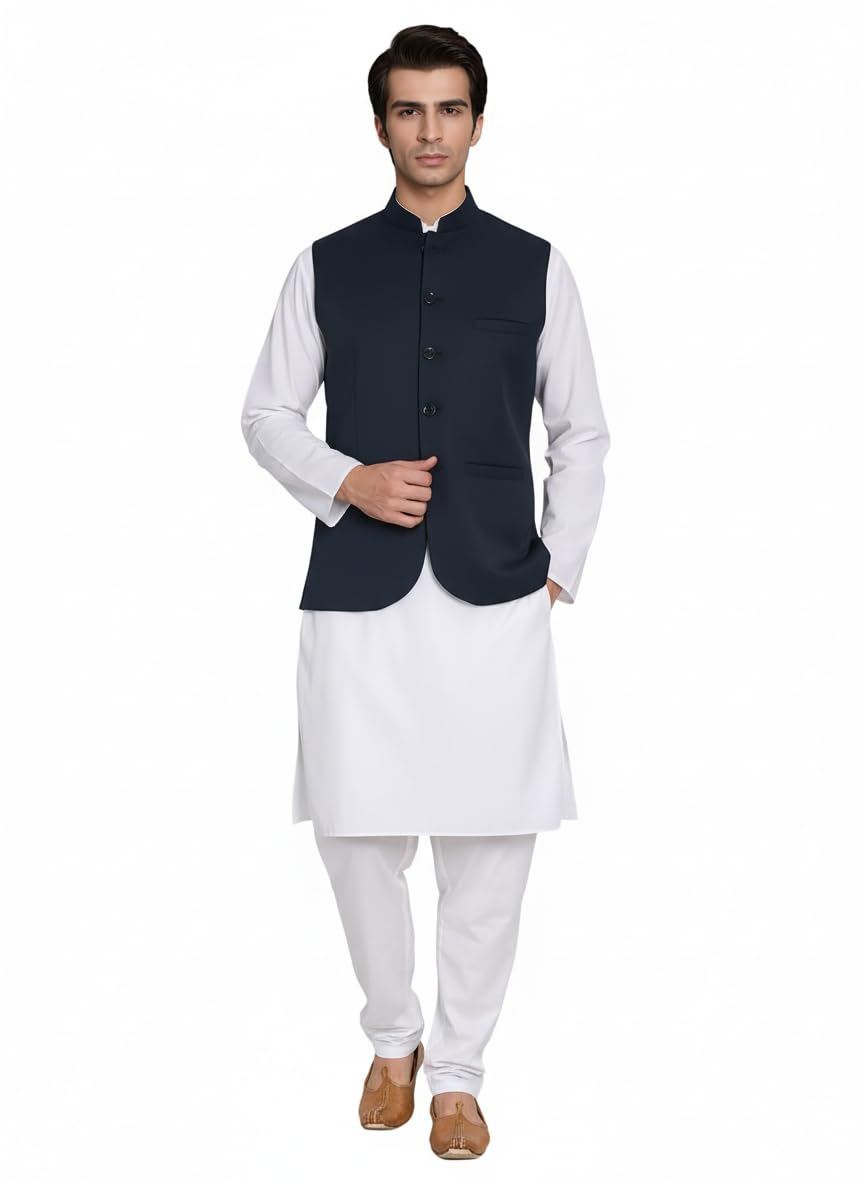 ROCKSYBandi Modi Koti, Nehru Jacket for Men, Cotton Waistcoat for All Occasion: Diwali, Wedding, Ethnic, Office Party, Formal & casual Look